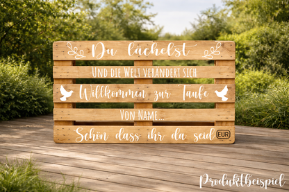 Schriftzug Taufe